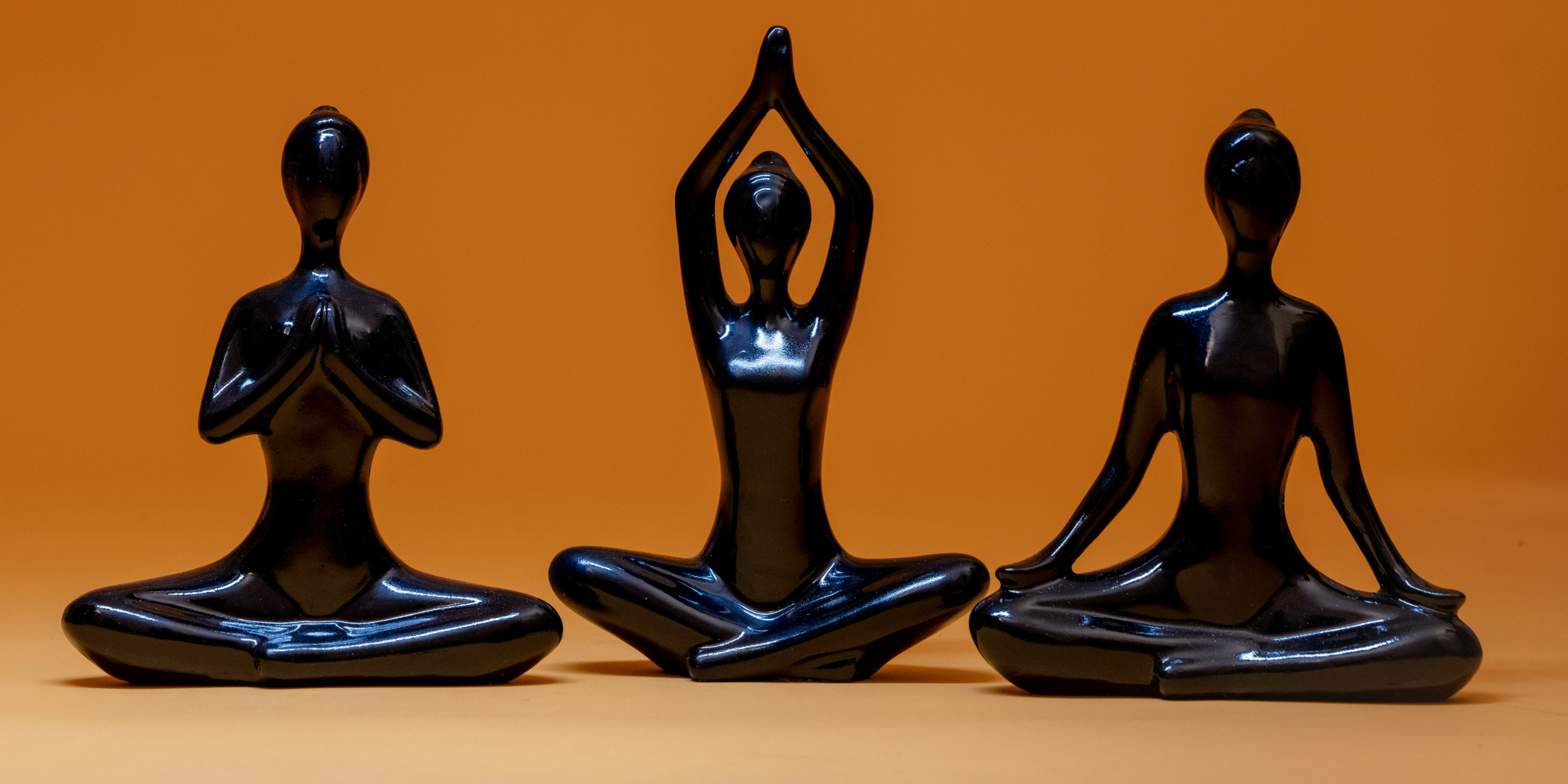 Group of yoga poses